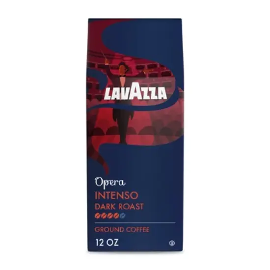Lavazza Opera Intenso Ground Coffee, Dark Roast, Arabica and Robusta Blend, 12 oz Bag (Pack of 6) image {1}