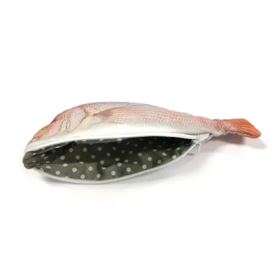 Wrapables Novelty Fish Style Pencil Case, Red image {1}