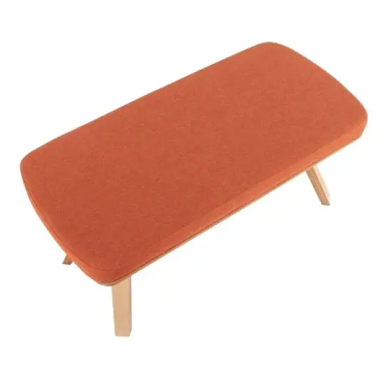 42" Folia Bench Polyester/Wood Natural/Orange - LumiSource image {4}