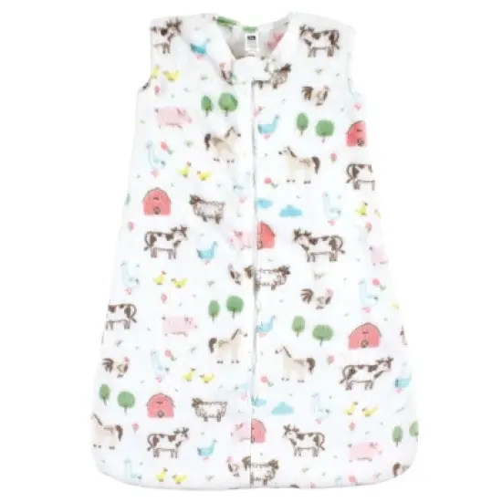 Hudson Baby Infant Girl Plush Sleeping Bag, Sack, Blanket, Girl Farm Animals image {3}