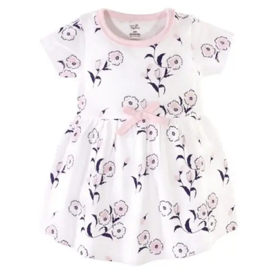 Touched by Nature Baby and Toddler Girl Organic Cotton Short-Sleeve Dresses 2pk, Wild Flowers image {2}