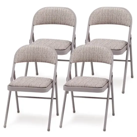 MECO 4-Pack of Sudden Comfort Deluxe Fabric Padded Folding Dinning Chairs with 16 x 16 Inch Seat and Non Marring Leg Caps image {7}