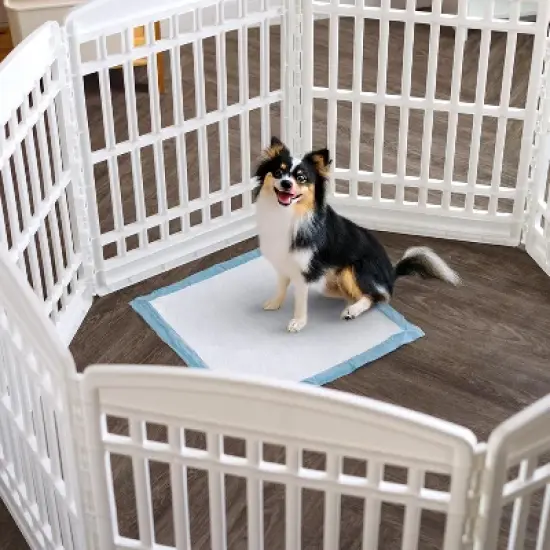 IRIS USA Puppy Pads with Quick-Dry Leak-Proof Design for Potty Training, Regular Size 22x22 Inch, 100 Count image {2}