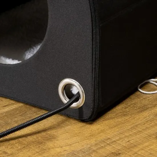 PawHut Dome Heated Cat House Portable and Waterproof Pet Shelter for Kitty in Winter image {5}