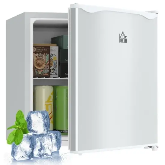 HOMCOM Mini Freezer Countertop, 1.1 Cu.Ft Compact Upright Freezer with Removable Shelves, Reversible Door for Home, Dorm, Apartment and Office image {8}