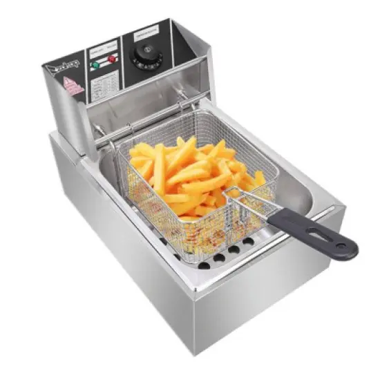 Winado 6L 2500W Electric Deep Fryer Commercial Tabletop Restaurant Frying Basket image {2}