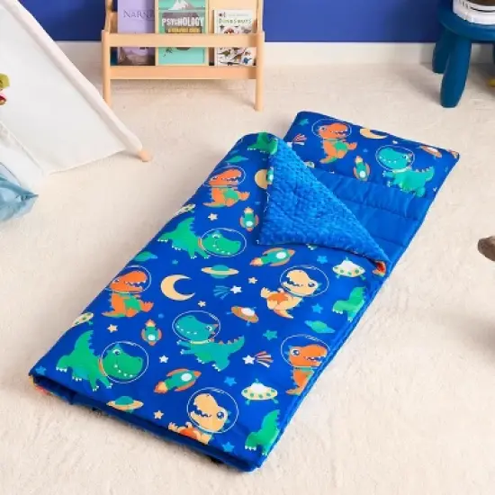 Joyfy Toddler Nap Mat with Pillow & Blanket - 55''*30'' for Kids Ages 3-7 Years - Roll Up Nap Mat for Preschool - Soft Kids Sleeping Mat image {1}