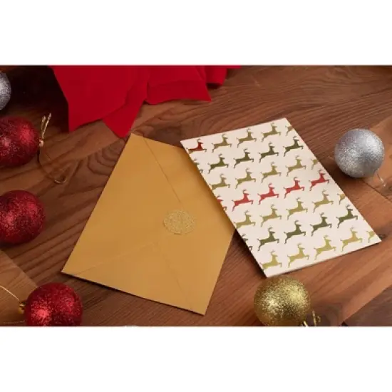 48-Pack Merry Christmas Holiday Greeting Card - Happy Holidays Xmas Cards in 6 Gold Foil Designs, Assorted Cards with Envelopes, 4 x 6 inches image {2}