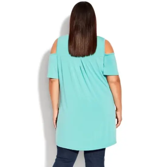 Women's Plus Size Claire Cold Shoulder Tunic  - Jade Jargon | AVENUE image {1}