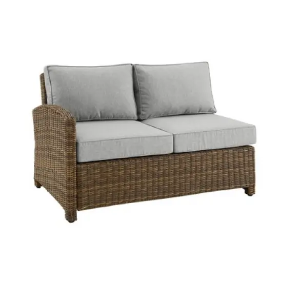 Bradenton Outdoor Wicker Sectional Left Side Loveseat - Crosley
 image {3}