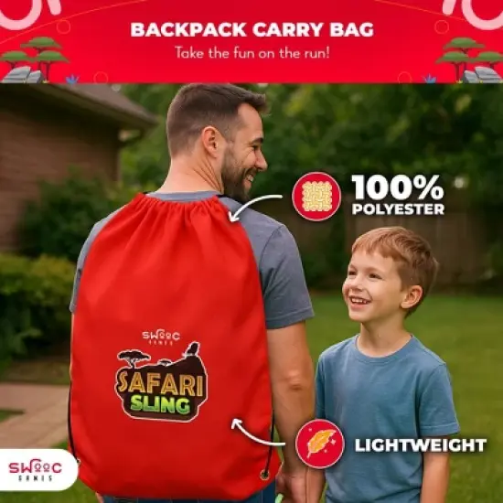 Swooc Games - Safari Sling&trade; | 2-in-1 Bean Bag Toss Game for Kids | 5-Second Setup Kids Cornhole Game Set | Outdoor Toddler Activities | Backyard Games image {5}