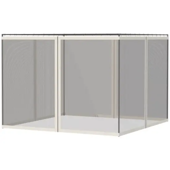 Outsunny Universal Replacement Mesh Sidewall Netting for Patio Gazebos and Canopy Tents with Zippers, (Sidewall Only) image {3}