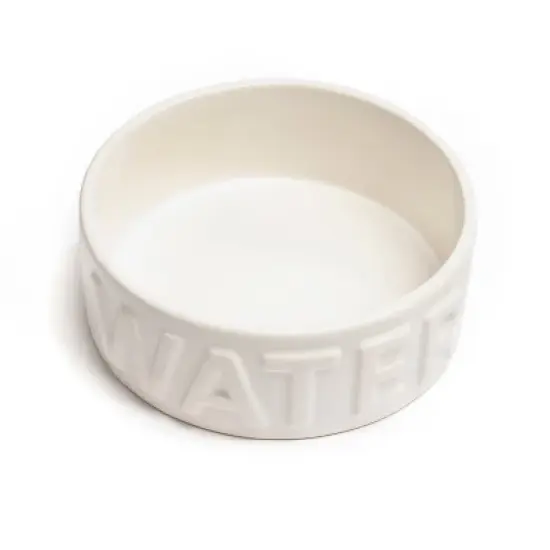 Park Life Designs 3c Classic Water and Food Dog Bowl - White image {2}