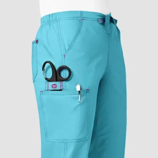 Wink WonderFLEX Grace - Women's Flare Leg Cargo Scrub Pant Petite image {4}