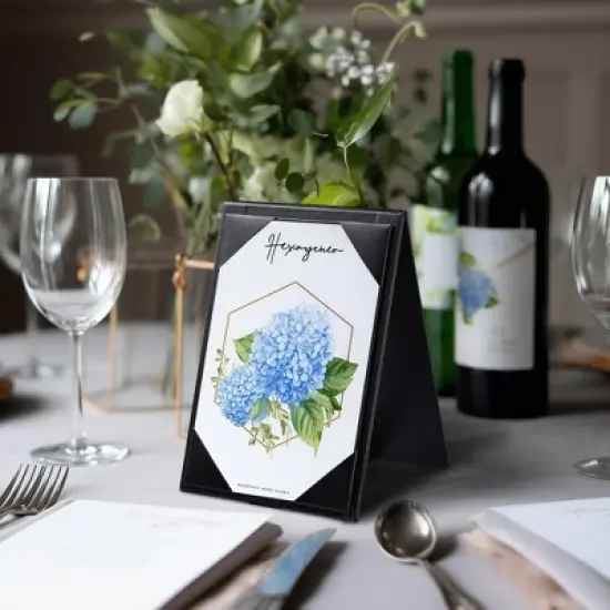 Yescom WeChef 20 Pack 4"x6" Double-Sided Menu A-Frame Holder Table Tent Restaurant Cafe Black image {1}