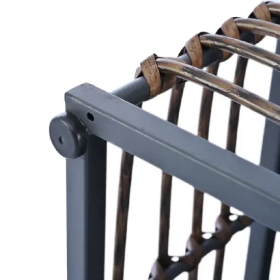 7-Piece Outdoor Metal Modular Sectional Sofa Set with Coffee Table and Chairs, Free Combination image {12}