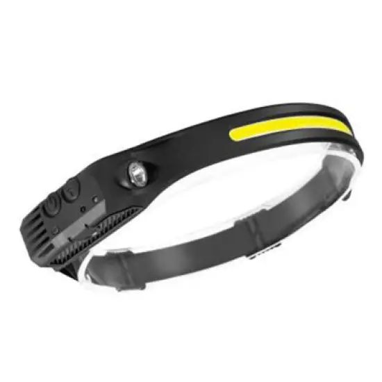 Link Rechargeable LED Headlamp W/Side Flashlight 230&deg; COB Wide Beam Headlamp Motion Sensor 5 Modes IPX4 Waterproof Camping Night Running & More image {1}