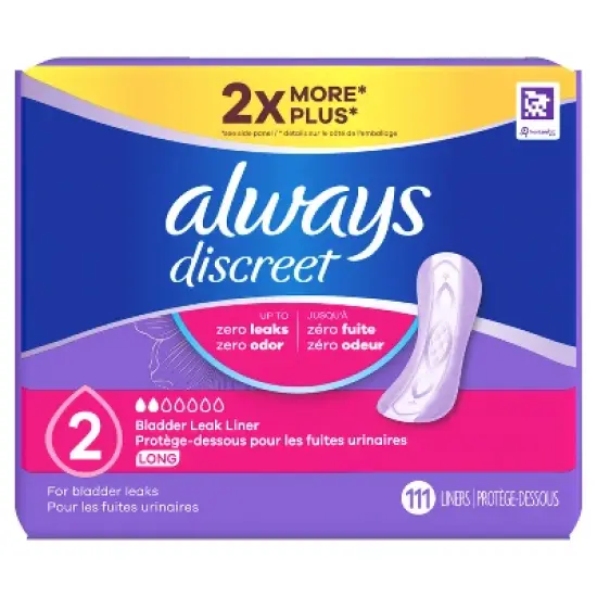 Always Discreet Incontinence Liners - Very Light Absorbency image {1}