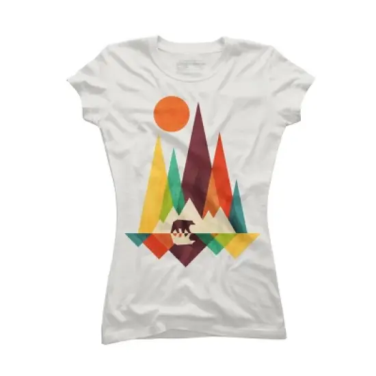 Junior's Design By Humans Mountain Bear By radiomode T-Shirt image {11}