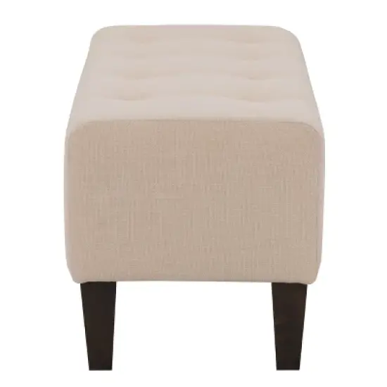 Rosewell Button Tufted Fabric Accent Bench - CorLiving image {2}