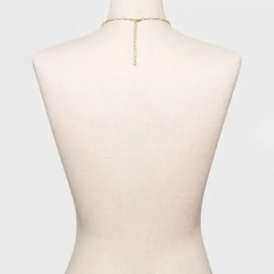 Paper Clip Chain Short Necklace - A New Day&trade; Gold image {2}