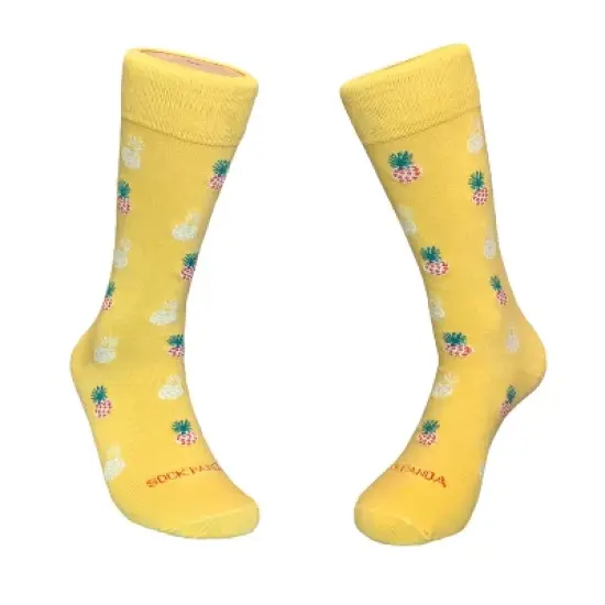 Yellow Pineapple Patterned Socks (Women's Sizes, Adult Medium) from the Sock Panda image {4}