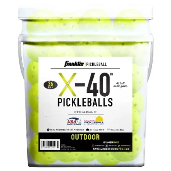 Franklin Sports X-40 Outdoor Pickleballs 36pk - Yellow image {6}