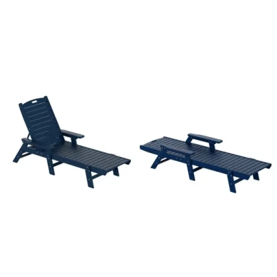 WestinTrends Adirondack Outdoor Chaise Lounge for Patio Garden Poolside (Set of 2) image {12}