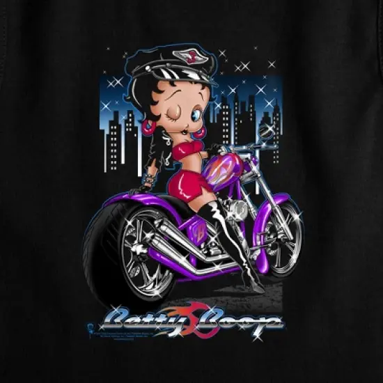 Women's Betty Boop City Chopper Sleeveless Crop Top Tank image {1}