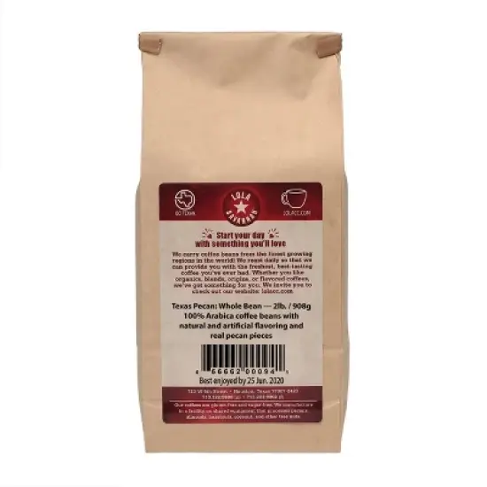 Lola Savannah Texas Pecan Whole Bean Caffeinated Coffee - 32oz image {8}