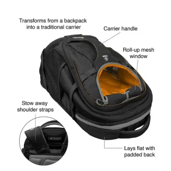 Kurgo Small G-Train Backpack Dog and Cat Carrier image {1}