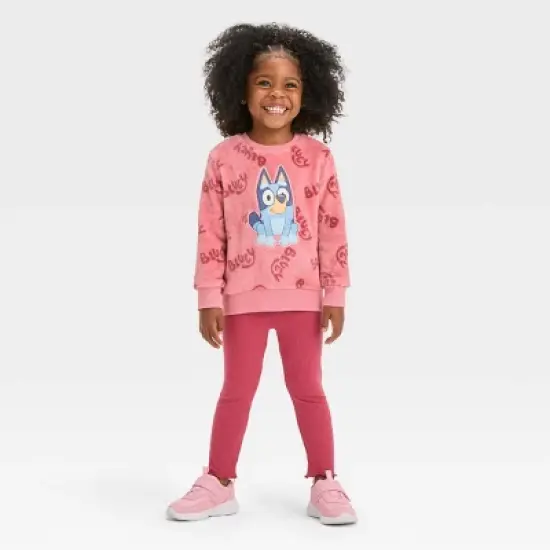 Toddler Girls' Bluey Woobie Pullover Top and Bottom Set image {2}