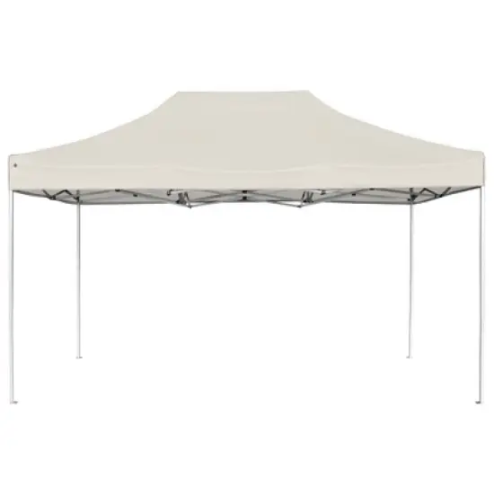 vidaXL Party Tent Cream Aluminum alloy 14.8 x 9.8 ft Foldable image {8}