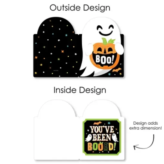 Big Dot of Happiness You've Been Booed - Ghost Halloween Giant Greeting Card - Big Shaped Jumborific Card - 16.5 x 22 inches image {4}
