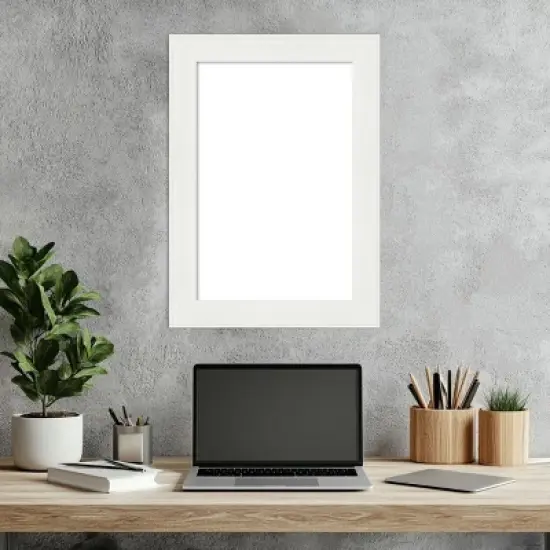 Amanti Art Vanity White Narrow Framed Dry Erase Magnetic Board image {6}