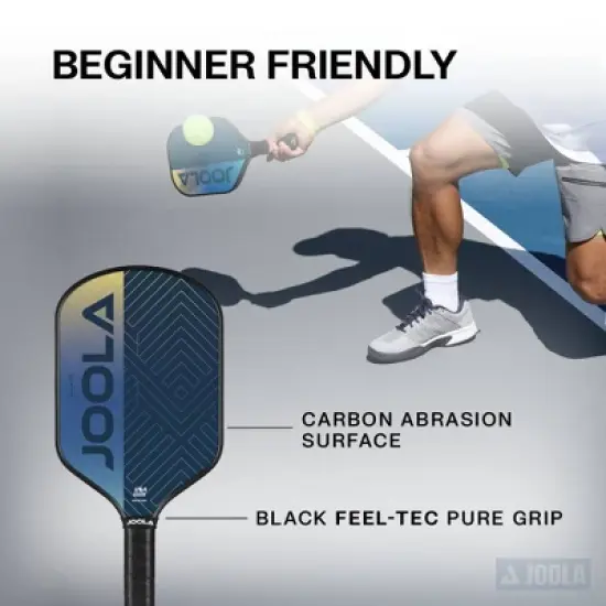 Joola 16.5'' Okkoto Traditional Pickleball Paddle - Yellow: Carbon Fiber Racquet image {2}