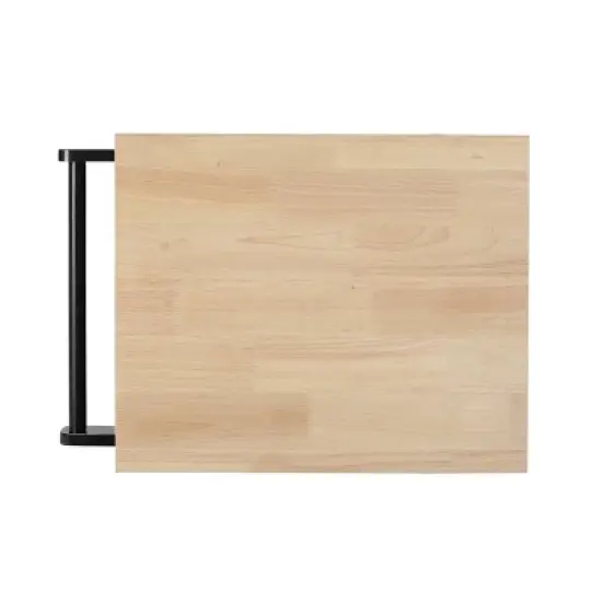 Maynard Contemporary Glass Paneled Kitchen Cart Natural/Black - Christopher Knight Home image {7}