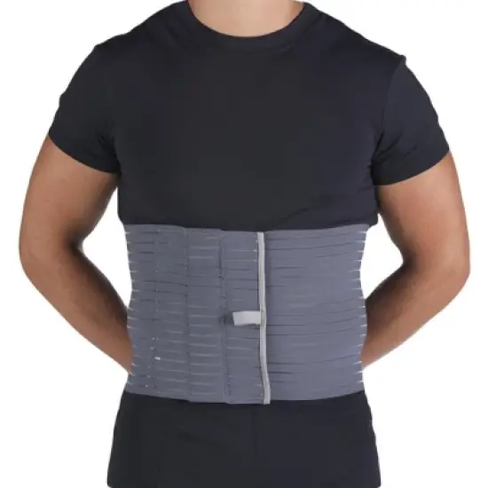 OTC Abdominal Binder for Men, Ribbed Elastic Compression, Select Series, Grey image {4}