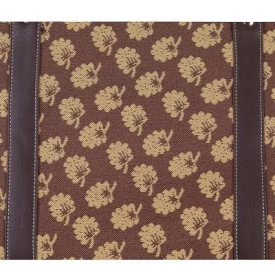 Signare USA Jane Austen Oak Brown Big Holdall/Duffel Bag image {4}