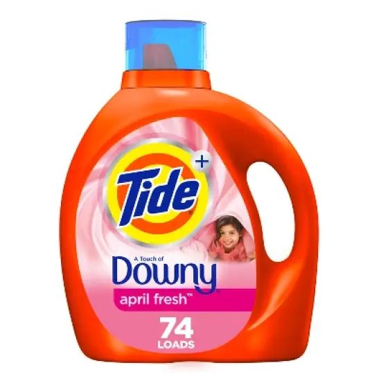 Tide Plus Downy High Efficiency Liquid Laundry Detergent - April Fresh image {11}
