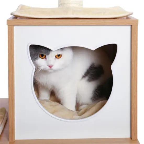 Modern Cat Tree Tower for Indoor Cats with Hammock image {6}