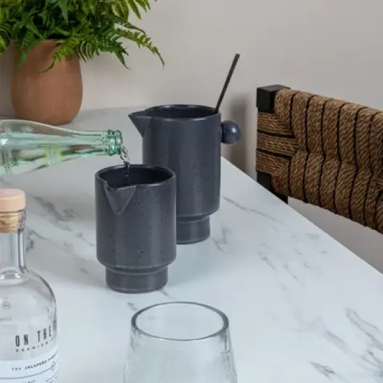 Storied Home Storied Home Modern Small Stoneware Pitcher or Vase image {1}