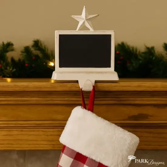 Park Designs Chalkboard Stocking Hanger White - Set of 2 image {4}