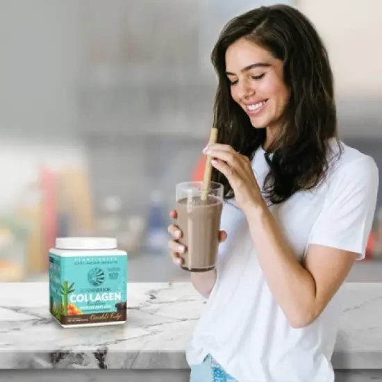 Sunwarrior Collagen Building Plant Based Protein Peptides Powder - Chocolate Fudge - 17.6oz image {6}