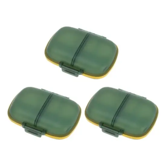 Unique Bargains 8 Grids Double Layer Pill Boxes 3 Pcs image {8}