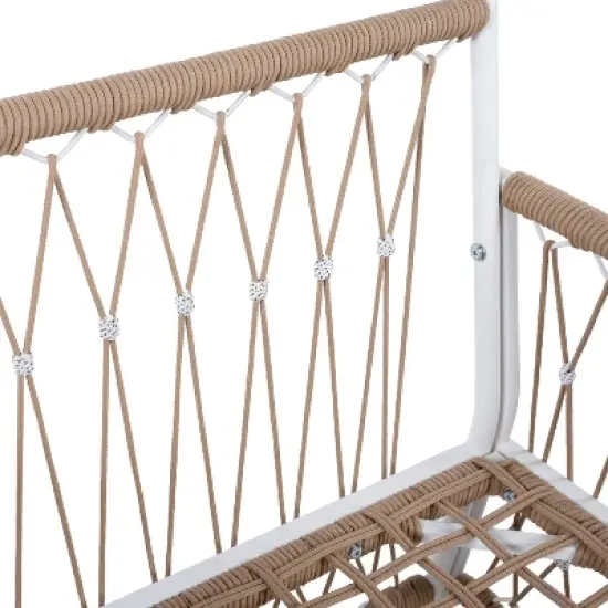 FIONECA 3-Piece Bohemian Outdoor Lounge Set &uml;C 2 Rope-Woven Chairs & Glass-Top Table with Waterproof Cushions, Patio/Garden/Poolside image {11}