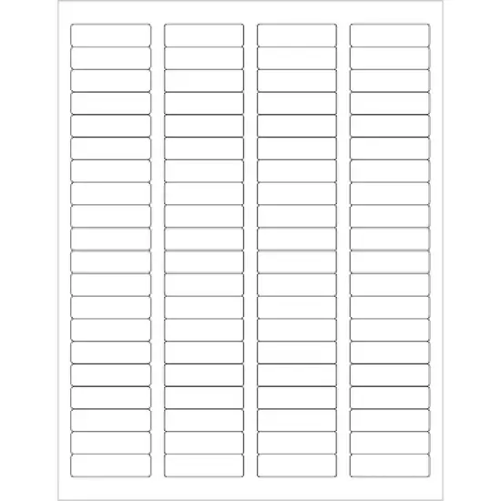 Box Partners Laser Labels Rectangle 1 3/4" x 1/2" White 8000/Case LL109 image {1}