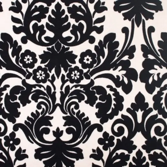 Essence Damask Indoor/Outdoor Chaise Lounge Cushion - Black/White - Pillow Perfect image {3}