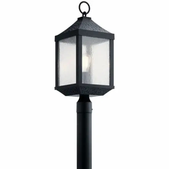 Springfield 1 Light Post Light Distressed Black image {3}