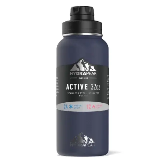 HydraPeak 32oz Wide Mouth Stainless Steel Water Bottle image {24}
